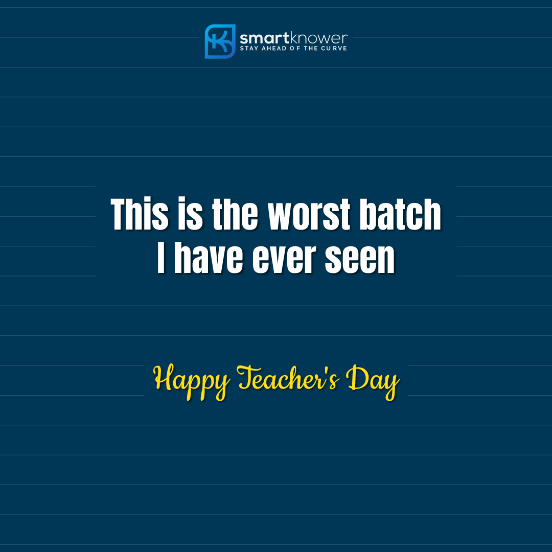 KnowerSmart's tweet photo. Happy Teacher's Day!

#smartknower #teachersday #onlinelearningcourse #memes #HappyTeachersDay #collegestudents #teachersday2022 #trending https://t.co/iI1EjsfjO9