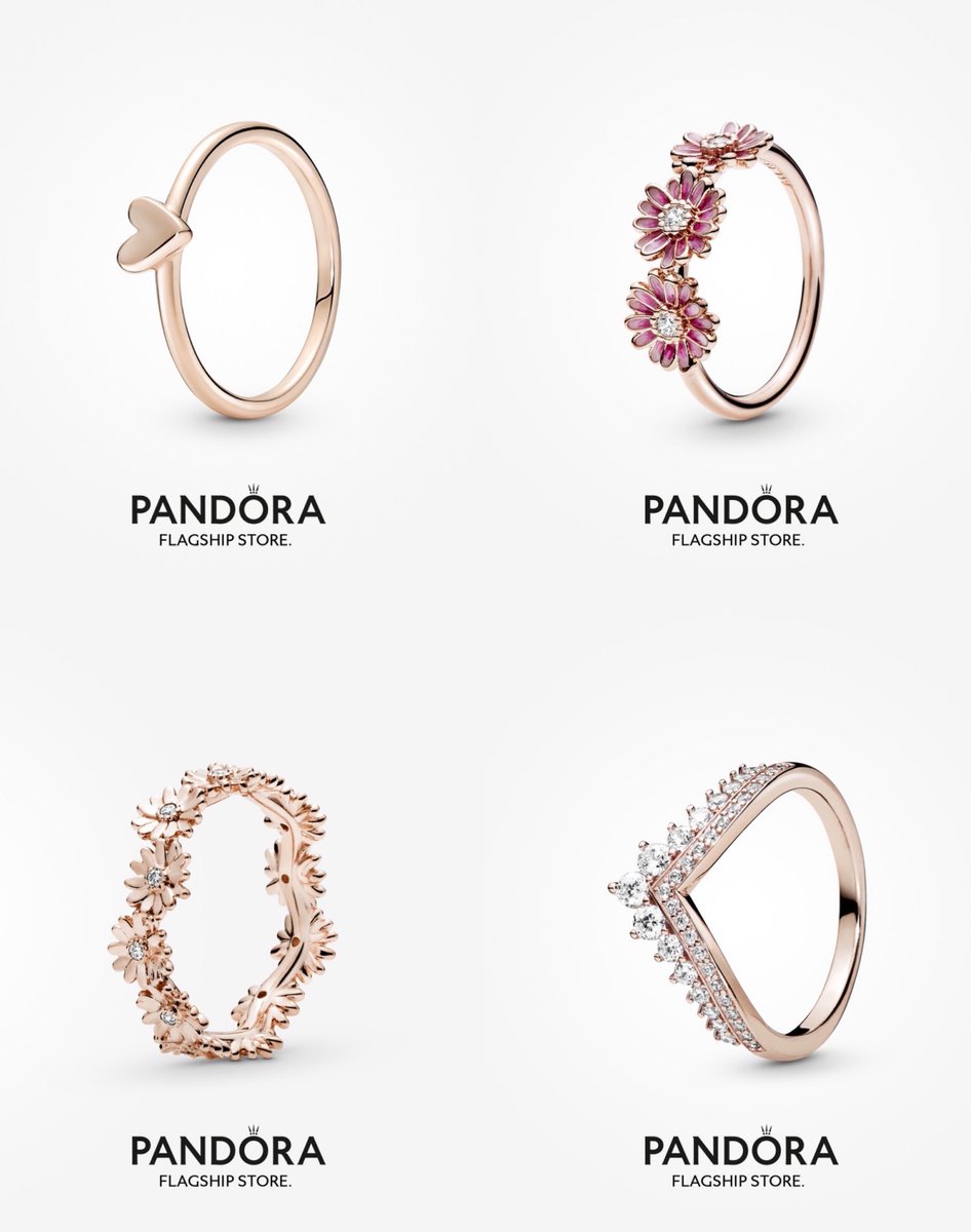 Compilation of rose gold ring from Pandora ♡

– thread