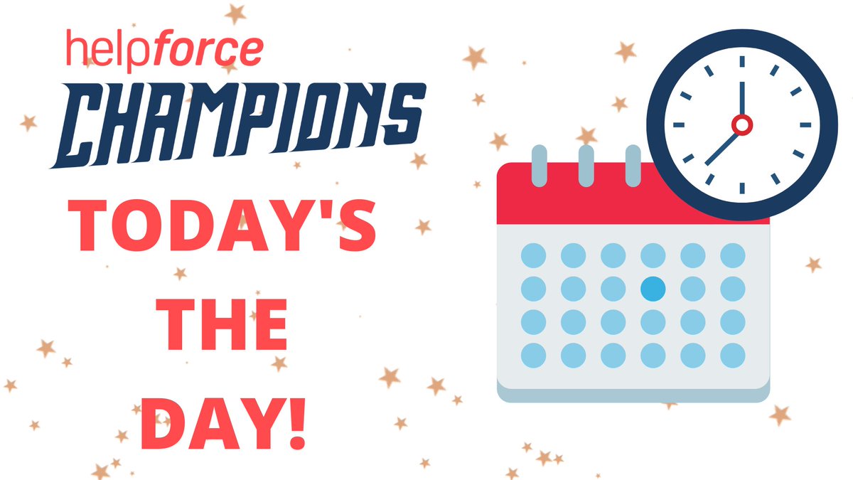 help_force's tweet photo. Today’s the day! The submissions window for the Helpforce Champions Awards closes at 6pm 😁
Make a last minute nomination here: https://t.co/6qKtSJ0Hnv
#HelpforceChampions #BetheHelpforce https://t.co/CVjtqurvLK