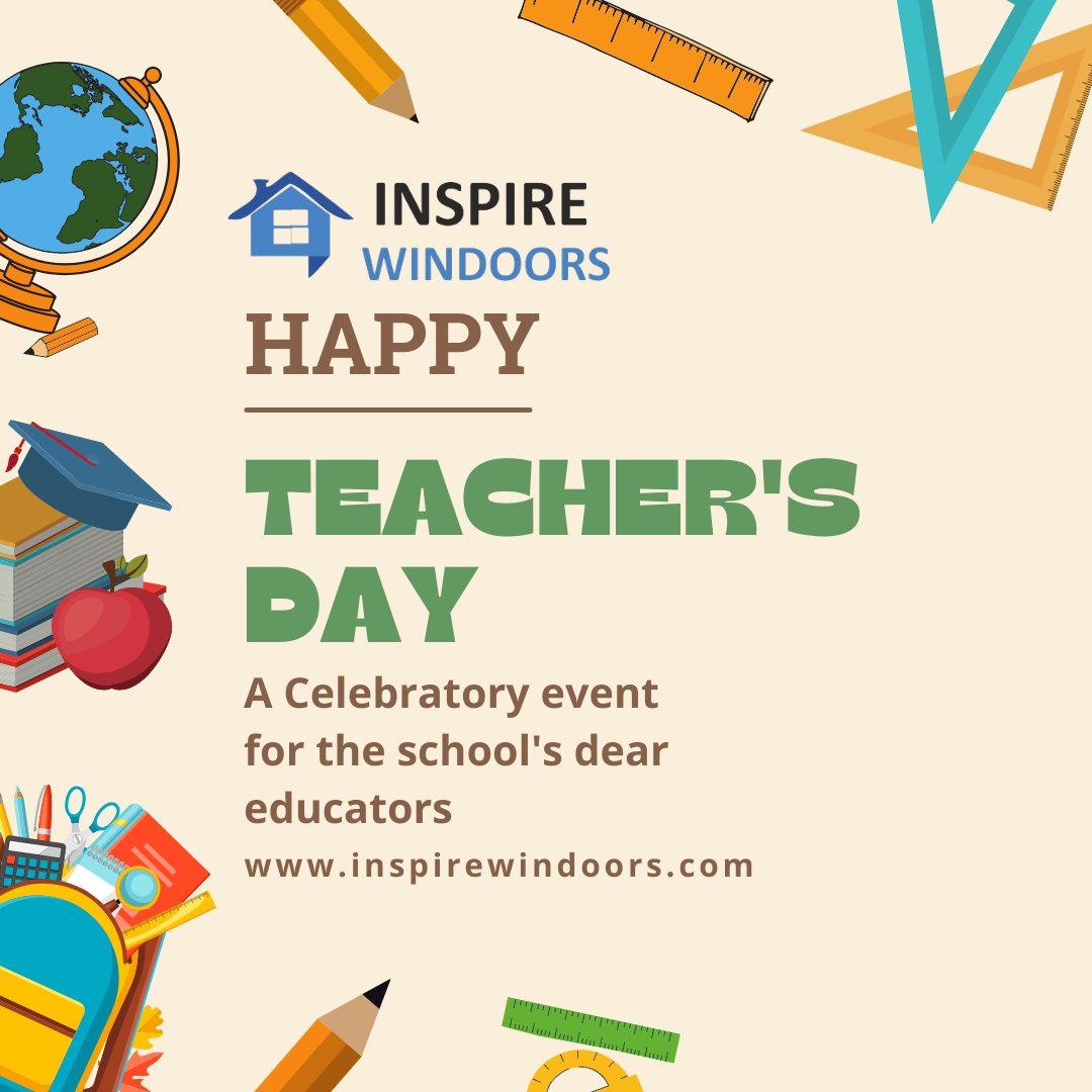 InspireWindoors's tweet photo. Let us remember: One book, one pen, one child, and one teacher can change the world. Happy Teacher's Day to all!
.
#happyteachersday2022 #HappyTeachersDay #teachersday #inspirewindoors https://t.co/zo8Zaf715Y