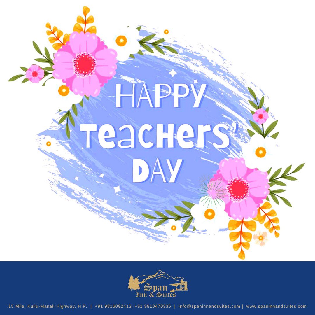 span_inn's tweet image. Happy Teacher’s Day...!!!

spaninnandsuites.com

#teachersday #spaninnandsuites #manali #thehimalayas