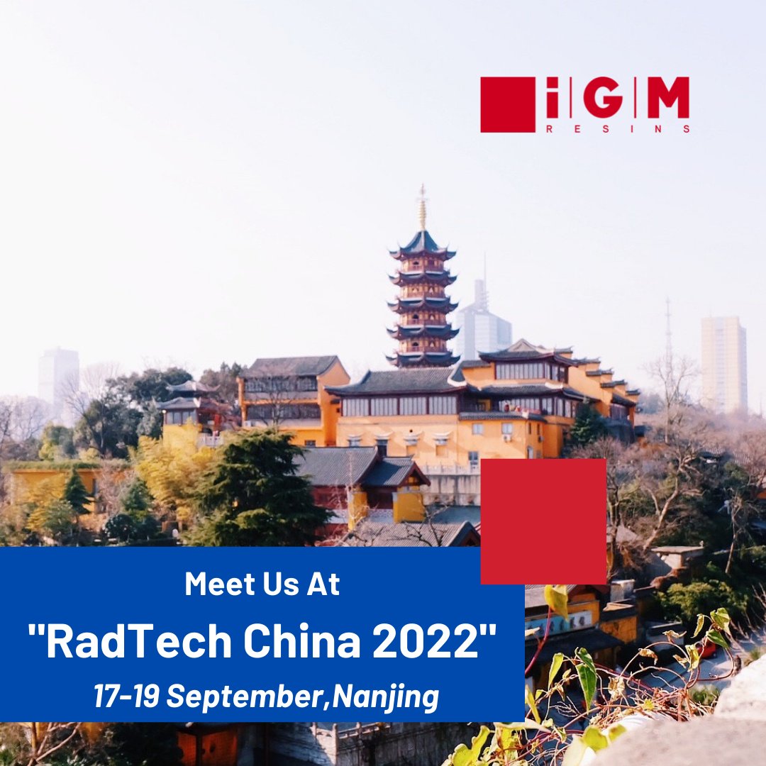 igmresins's tweet image. Meet us at RadTech China 2022. The exhibition starts from September 17th at the Grand New Century Nanjing New Times.

More information in Chinese on the RadTech website: radtechchina.com/ReadNews.asp?n…

#RadTech2022 #UVCuring #UVInks #UVCoatings