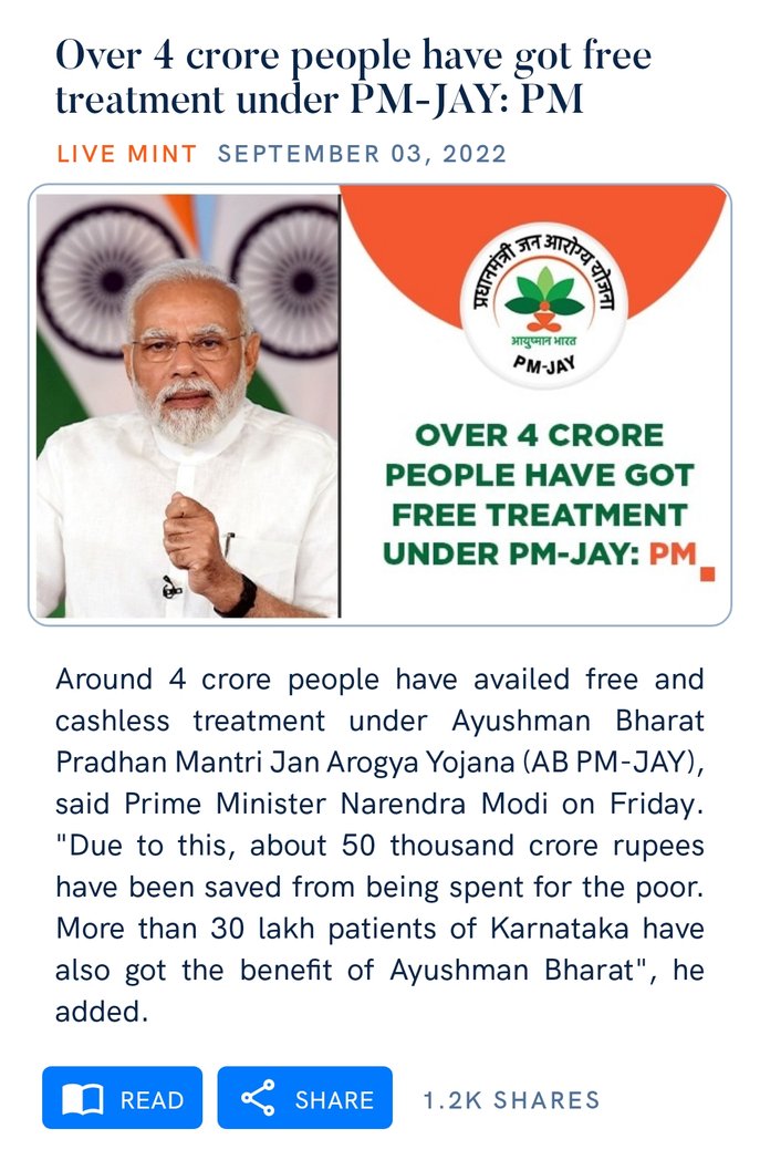 dhruviny1's tweet photo. Over 4 crore people have got free treatment under PM-JAY: PM
https://t.co/On5LMOEE7x

via NaMo App https://t.co/579snafkCU