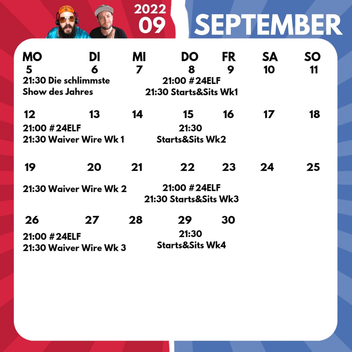 StonedLack's tweet photo. 🔥SEPTEMBER🔥
Jetzt gehts wieder richtig ab!
#rannfl #nfl #fantasyfootball #nflfantasy #elf2022 #ranelf #24ELF #twitchstreamer #YouTubeLive https://t.co/17z3FsFTlZ
