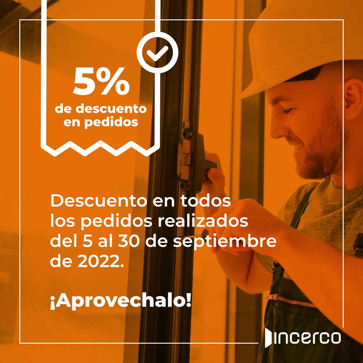 infoincerco's tweet photo. Nueva promoción del 5% de descuento en todos los pedidos realizados del 5 al 30 de septiembre. Aprovechalo❗
#Incerco #TopQualityWindows #Windows #VentanaOscilobatiente #TopElegant #SistemaOrbital #Corredera #TopSlide #TopJoin #TopColors #Puertas #TopDoor https://t.co/dcbPeUSMJd