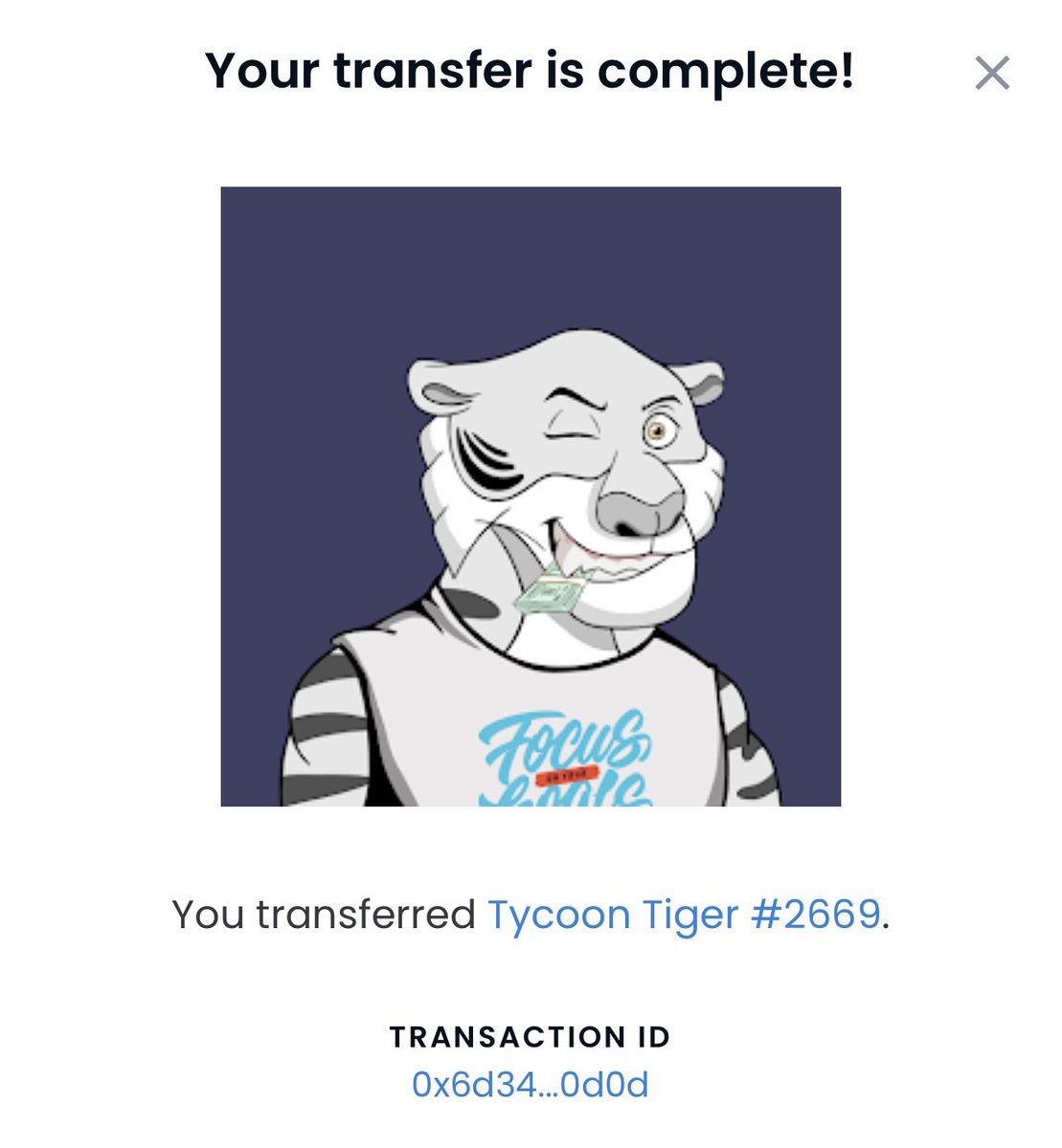 discostumc's tweet photo. Congratulations to our @TycoonTigers #CoverComp winners π
Voted π³ by our community π
π₯- @nikkryptic 0.05 ETH
π₯- @Elliott_Grogan 1 x Tiger
π₯- @JamesDigiJ 1 x Tiger
Thank you for all the submissions, was a fun competition to start off with - Looking forward to the next π https://t.co/xL4fDjNWPw