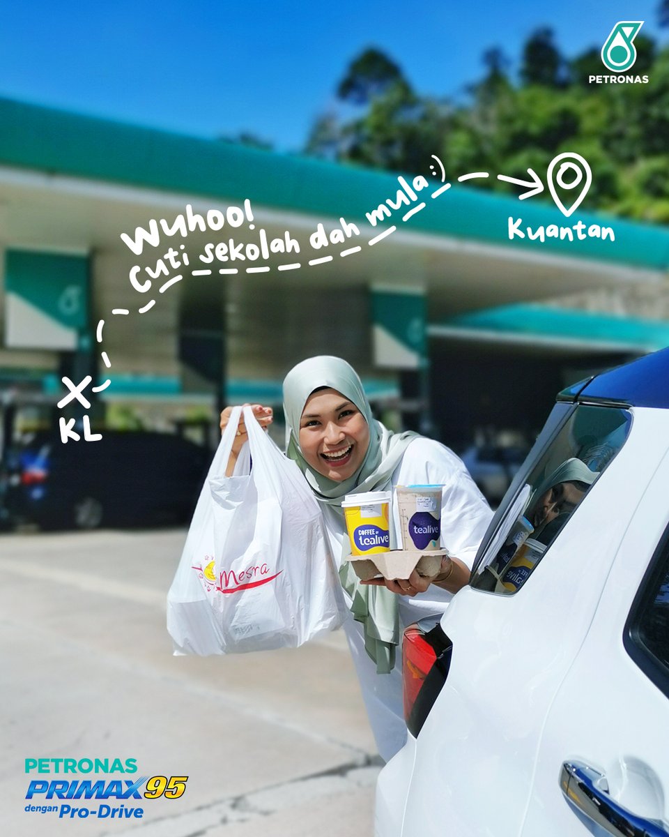 Petronasbrands's tweet photo. Ada yang pergi Kuantan tak cuti sekolah ni? Kalau ada ๐best, boleh je share! Jemput #SinggahDulu di stesen #PETRONAS kalau rasa letih, belanja anak-anak @tealiveasia sorang secawan!๐ง
P.S Admin pernah sampai Pantai Teluk Cempedak tapi, sebab hati tengah ๐ ๐ฅฒ
#Primax95 https://t.co/vqcEJzebEy