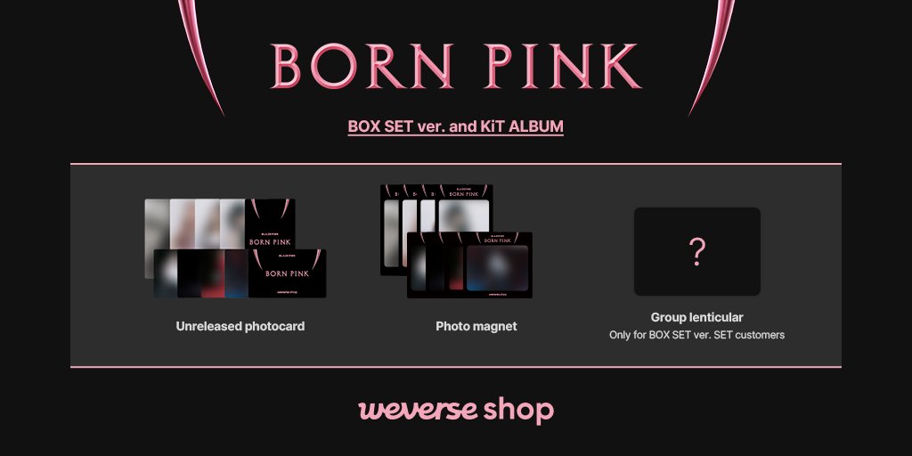 BLACKPINK アルバム BORN PINK Weverse 特典　オール