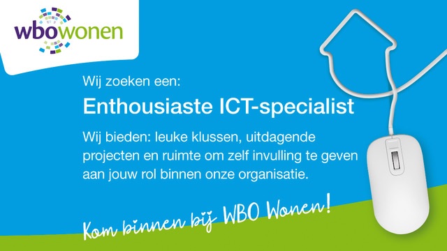 📣#vacature ICT-specialist
In deze functie van ICT-specialist ben je de spin in het web. Je kijkt waar verbeteringen op het gebied van ICT mogelijk zijn en je bent het aanspreekpunt voor gebruikers met IT-gerelateerde vraagstukken. Kijk voor info op: wbowonen.nl/over-wbo/werke…