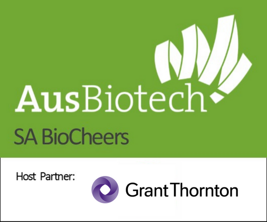 AusBiotech's tweet photo. SA #biotech community: There's still time to join us in person for our #SA #BioCheers on Thursday 8 Sept in Adelaide – a big thanks to @GrantThorntonAU for supporting this great networking event. Register now to connect &amp; meet new potential partners  https://t.co/vj3fHvik4A https://t.co/PFB3bp9gH8