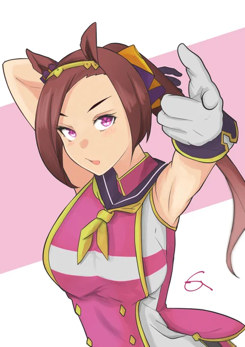 お昼ですね。ほぼワンドロサクラバクシンオー描きました。 
