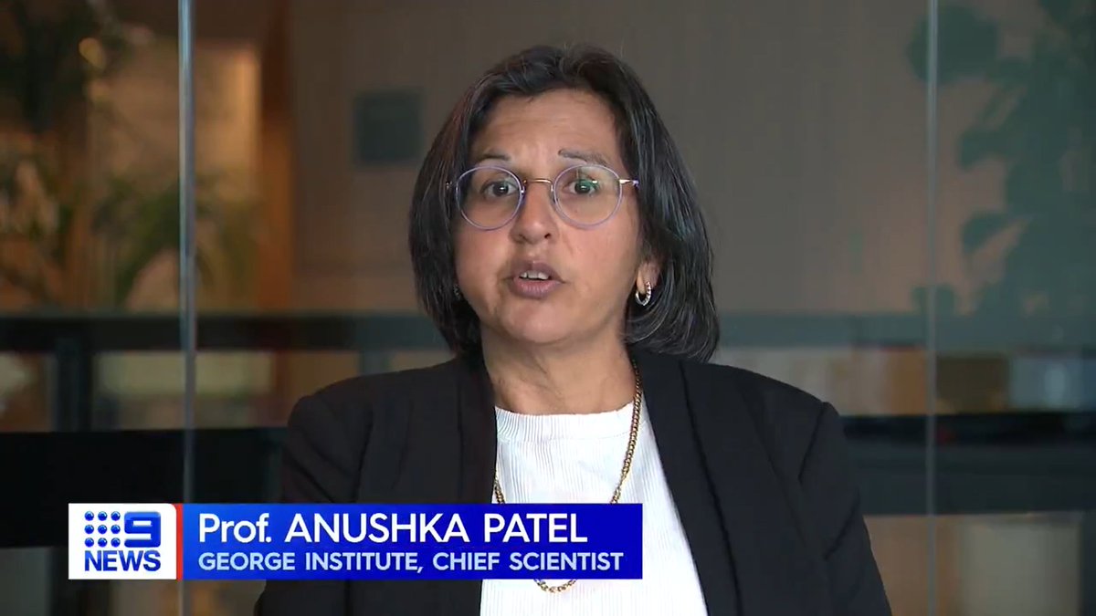 georgeinstitute's tweet photo. 'We need to now change the guidelines'
Prof @AnushkaAAPatel talks to @Channel9 on our new research that shows 3-in-1 tablets, #polypills, reduce patients' risk of future heart attacks or stroke.
More evidence to get them to market & change #Clinical practice. https://t.co/FIBLN1lQWP
