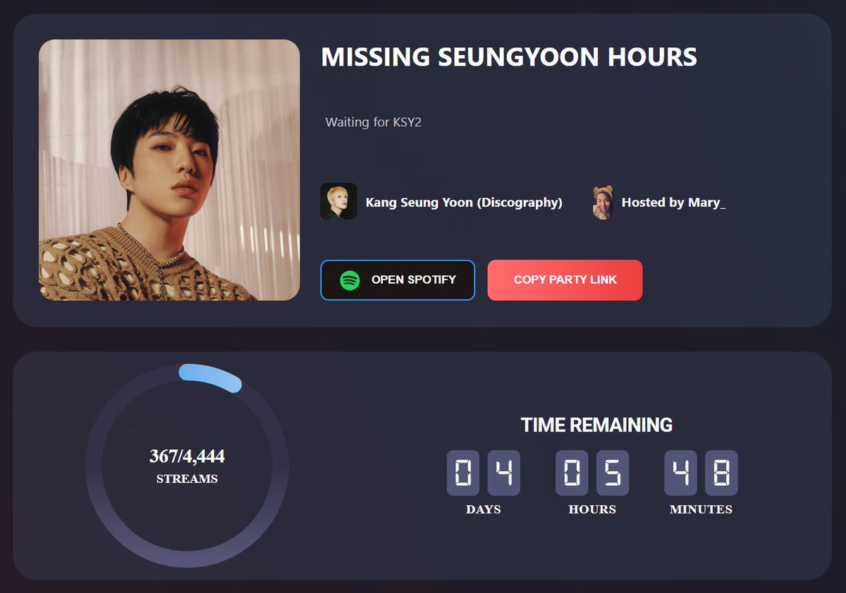 There are also ongoing streaming parties for #MINO and #YOON by our fellow IC😊

Let's join and stream forda global impact 💥

HOLIDAY party link: ren.fm/bo7CRHq8a72CZV…
MINO party link: ren.fm/PC4EEcQgbFe5i2…
YOON party link: ren.fm/2t8tJTQz18odkY…

#WINNER #위너