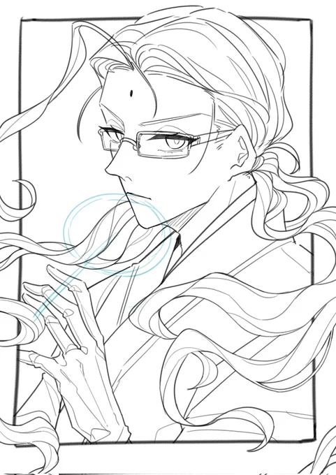 陳宮さん途中✍️
髪の毛描くの楽しいネ〜 