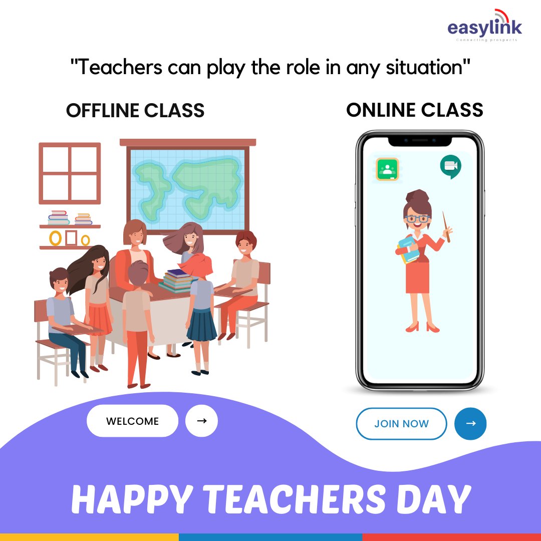 Easylink wishes you a very “HAPPY TEACHERS DAY”

#teachersday #happyteachersday #sep5 #onlineclass #offlineclass #drSarvappalliRadhakrishnan #googlemeet #googleclassroom #teachersquote #easylink