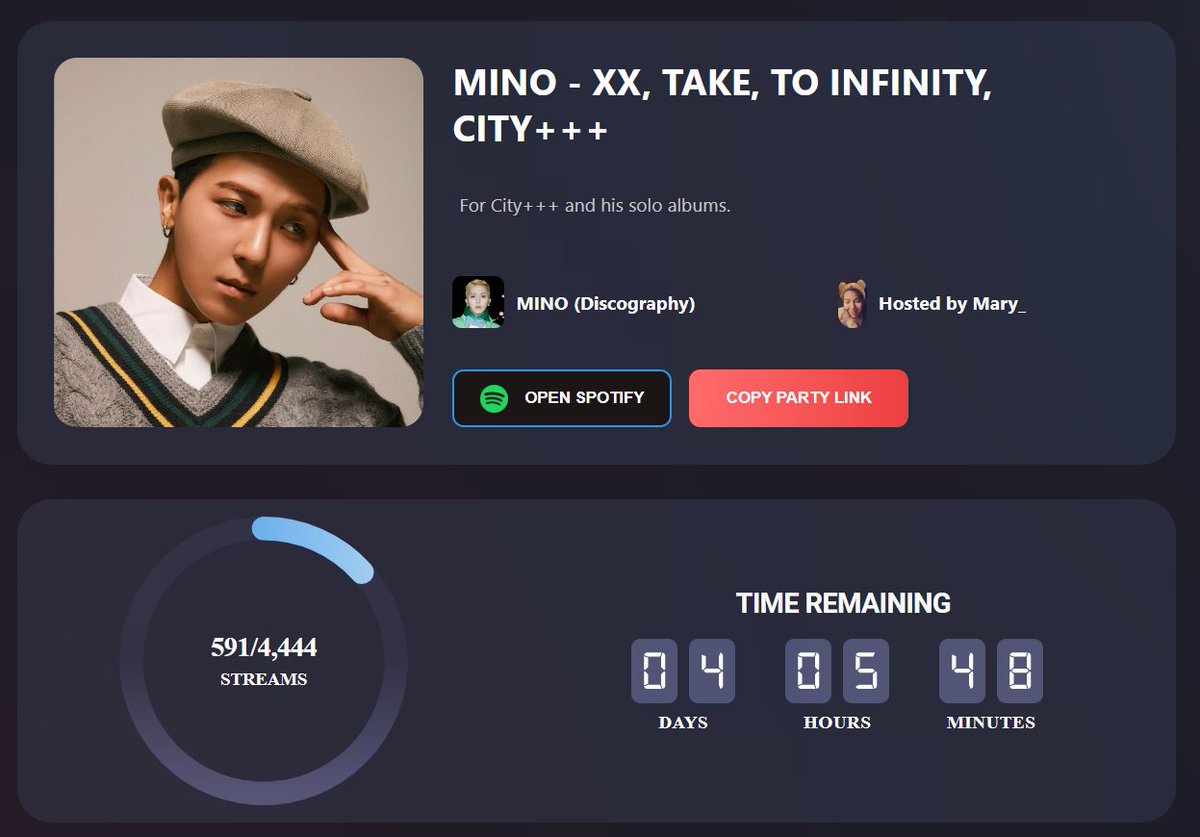 winner_spotify's tweet photo. There are also ongoing streaming parties for #MINO and #YOON by our fellow IC😊

Let's join and stream forda global impact 💥

HOLIDAY party link: https://t.co/kLEsOWA4as
MINO party link: https://t.co/ZyfWAL71H2
YOON party link: https://t.co/j9wuFrGAZG

#WINNER #위너 https://t.co/07xyHiXA2i