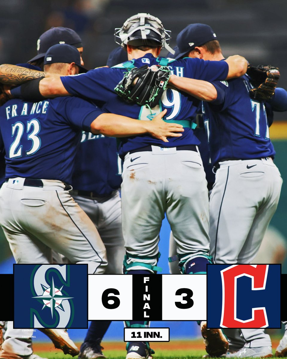 MLB's tweet photo. 7 straight for Seattle and no signs of stopping. https://t.co/vDjsOfKmbI