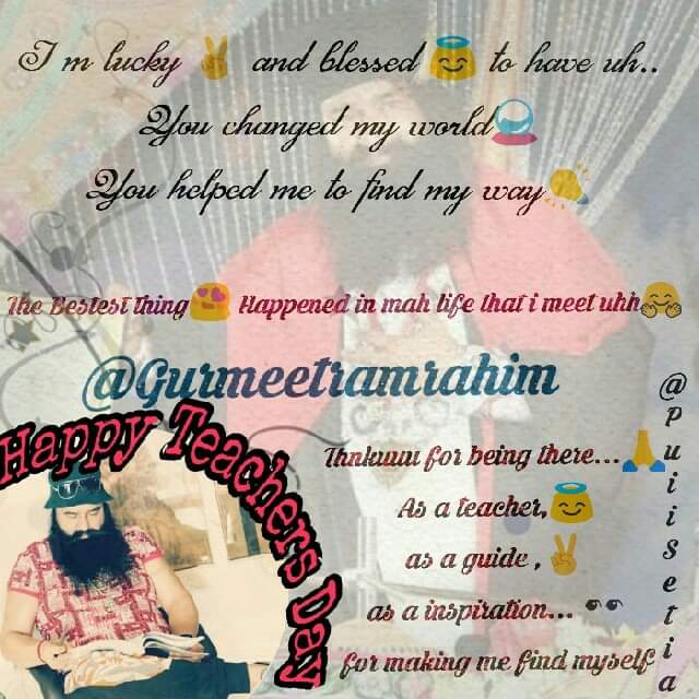 PujiiSetia's tweet photo. #happyteachersday #GuruPaa
Thank you for making me what I am today!
Thnakhuu for being there -
As a Teacher
As a Guide
As am inspiration
For making me find myself.
. #BestMentor #TrueGuide #TrueInspiration 😍😘 ✌😇 @Gurmeetramrahim ji ❤ https://t.co/F26GLPJaQo