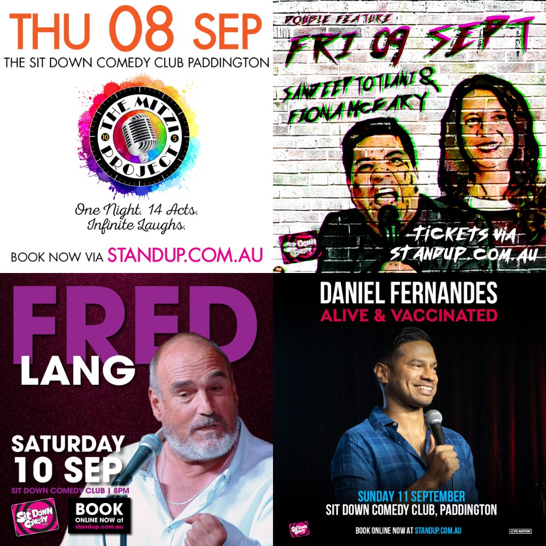 We've got some incredible shows for y'all this week! Check em out:

standup.com.au