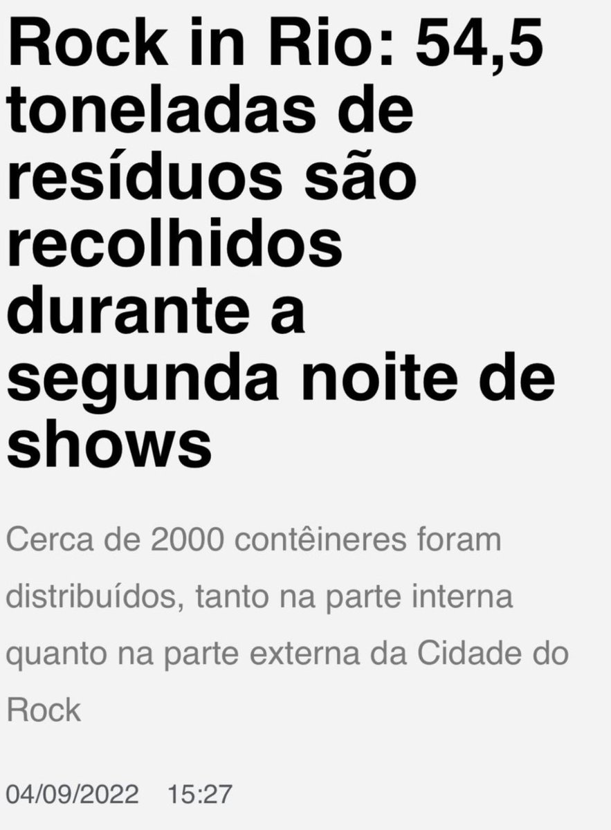 Vinheteiro's tweet photo. Os idiotas que frequentam o rock in rio querem salvar a amazônia mas produziram 54 toneladas de lixo, sendo que 99%  dos resíduos foi produzido com as ondas sonoras das bandas que tocaram neste evento de fezes! https://t.co/S75TmKXqCB
