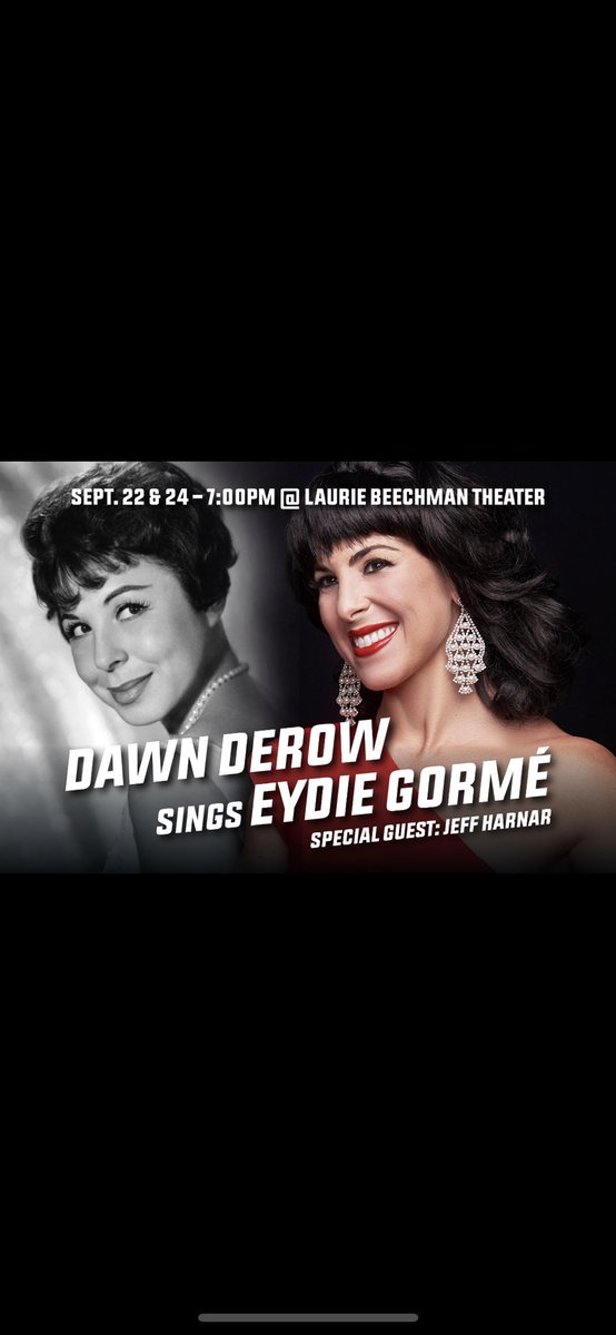DawnDerow's tweet photo. Next up!  Back in NYC - 9/22 &amp; 9/24… at @BeechmanTheatre  celebrating the music of @eydiegorme https://t.co/AOhBAN2Ek9