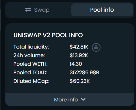 $TOAD @LuckyToadEth 
luckytoad.dev
Aped in at $45K mcap

Automated Giveaway Dapp
Derivatives Platform
No team tokens
Liq locked for 1 year

Jackpot Reflections - 1 holder of $TOAD gets the jackpot each time. HUGE 💸💸

dextools.io/app/ether/pair…