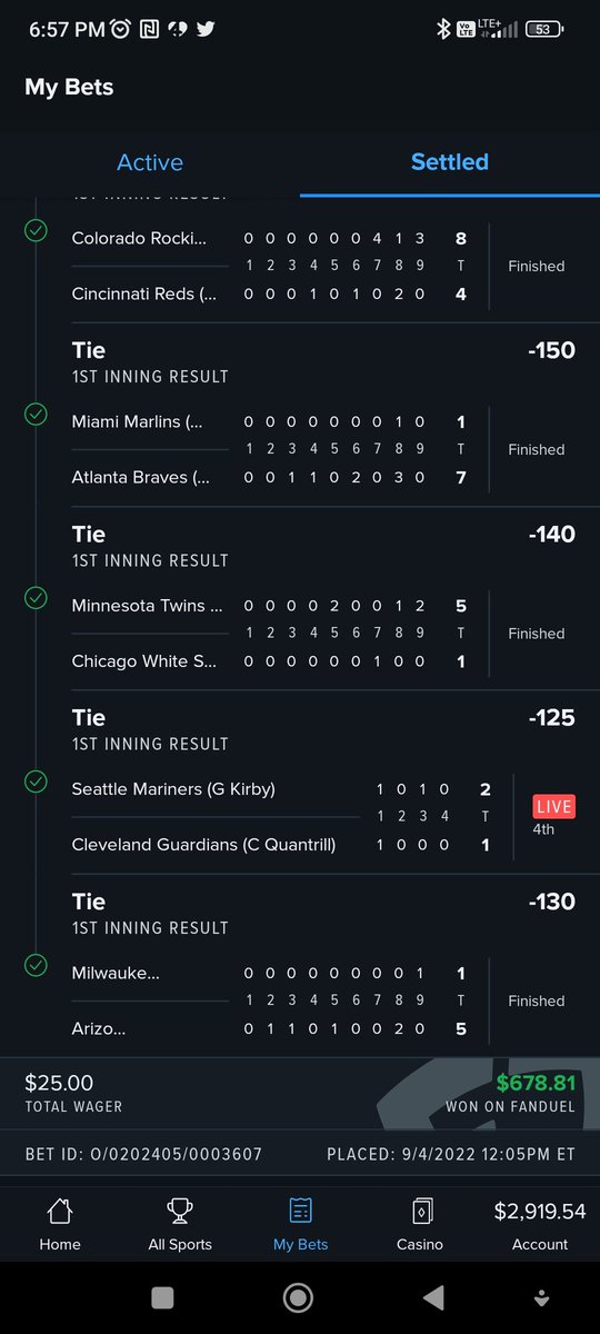 ParlayFun's tweet photo. A little over a year ago when I placed my first bet, I had no clue what I was doing. Fast forward a year later, I still don't know what I'm doing lol. All I know is, hits like these wouldn't be possible without the help of great accounts like these... @TheProfessor305 @ParlayKhi https://t.co/faPoGX2rL3