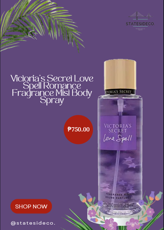 statesidecoph's tweet photo. Victoria's Secret Love Spell Romance Fragrance Mist Body Spray 

For Only  ₱750.00

Shop Now 🛒 https://t.co/XZ1FCTHjOJ