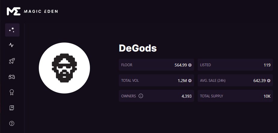 0xFreeLunch's tweet photo. Woke up and found I have more @DeGodsNFT than @MagicEden again. The last time was 3 months ago. https://t.co/prfYXrs8Eh