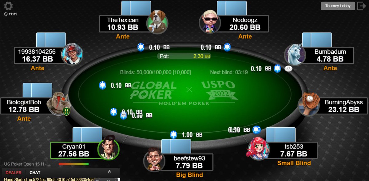 Global Poker on Twitter "The final table of the US Poker Open 15 H