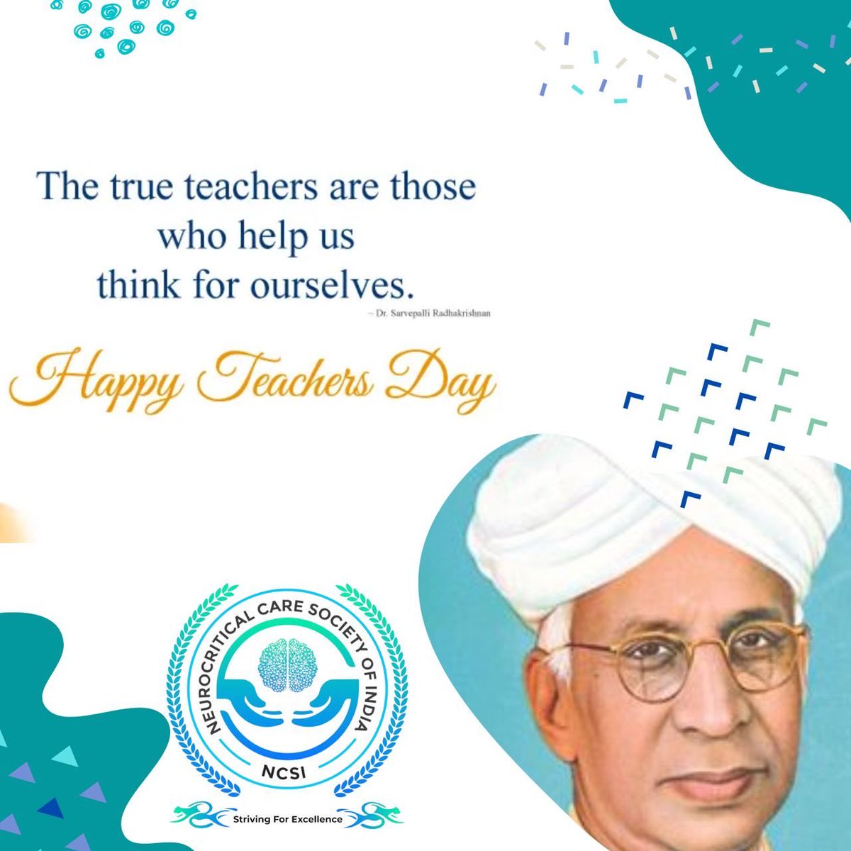Greetings to teaching fraternity on Teachers' Day. We are grateful to their invaluable contribution in nurturing power of human mind and inculcating indomitable spirit in students. Tributes to great educationist &amp; Ex President, Dr. S. Radhakrishnan Ji on his Janm-Jayanti.