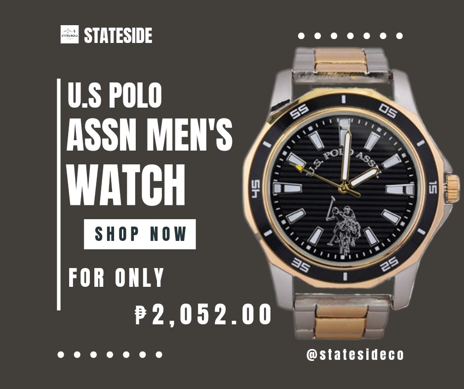 statesidecoph's tweet photo. U.S Polo Assn Men’s Two-Tone Watch   

For Only  ₱2,052.00

Shop Now 🛒 https://t.co/b1RlGK6zVt