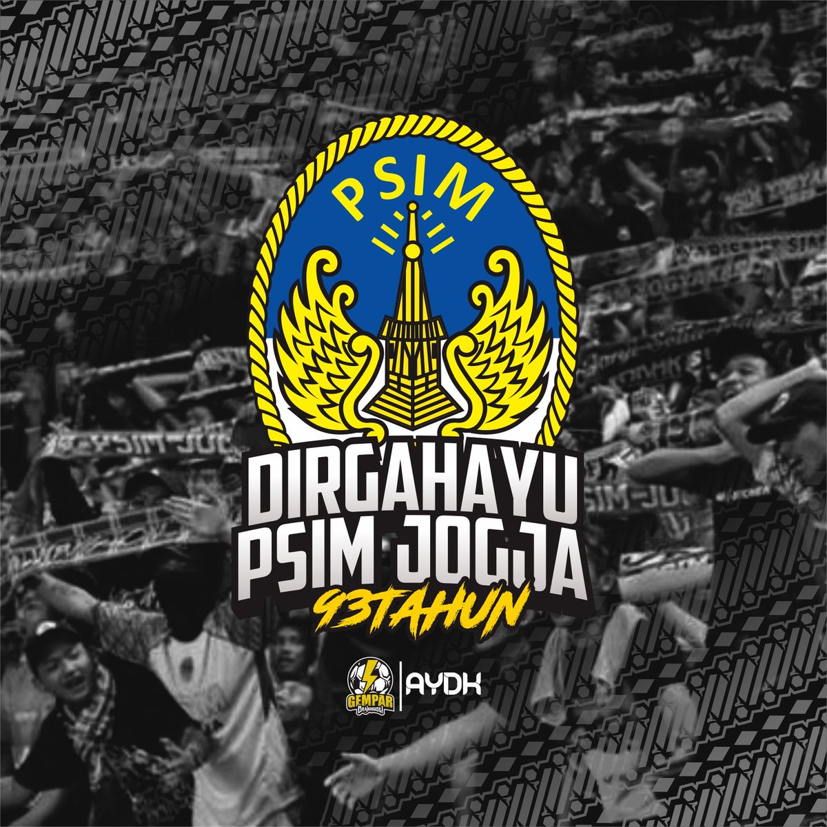 gempar_1929's tweet photo. Sugeng Tanggap Warsa
@PSIMJOGJA
di usia 93th ini semoga impian kita bersama terwujud
AMIN.!
#le93nd
#strongto93ther https://t.co/RAuqNamvAv
