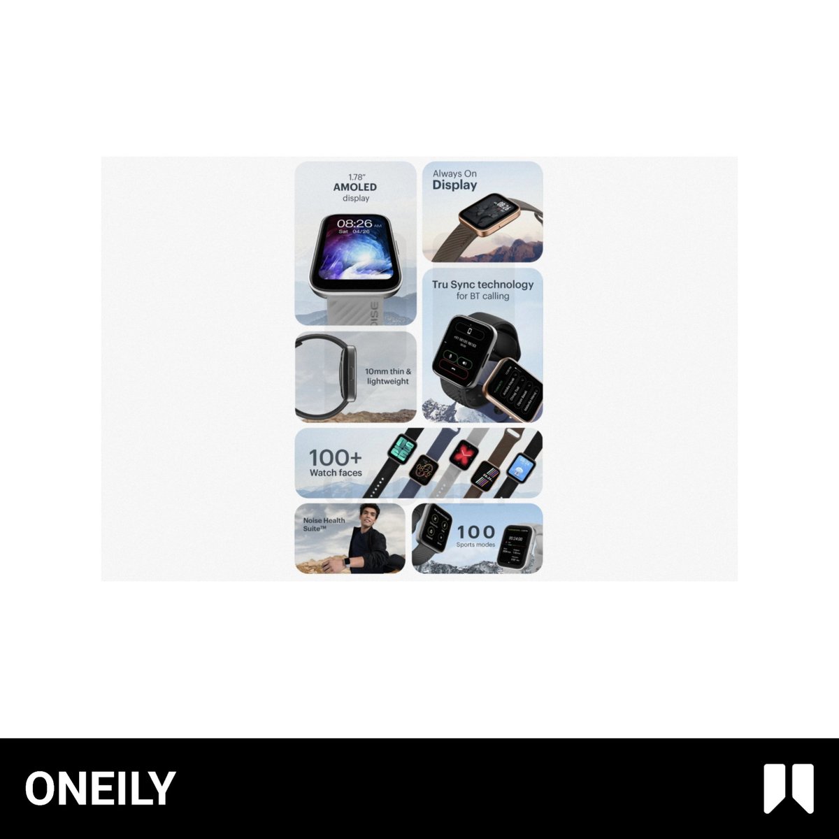 OneilyGadget's tweet photo. Noise ColorFit Vision 2 Buzz featuring Always-on 1.78" AMOLED display priced at ₹3,499 launching on September 10, 2022 in India.

#Noise #NoiseColorFit #NoiseColorFitVision2Buzz https://t.co/MNm0iwoaYf