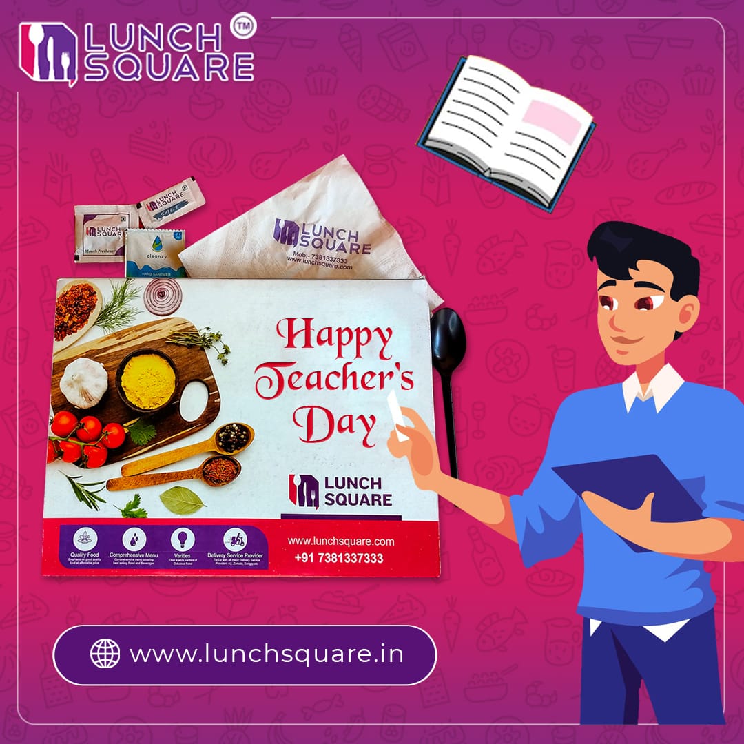 LunchSquare's tweet photo. A teacher through his hard work and dedication makes the world a better place. 

Lunch Square Wishing you all a Happy Teacher’s Day!!! https://t.co/r25w9o6bLk
