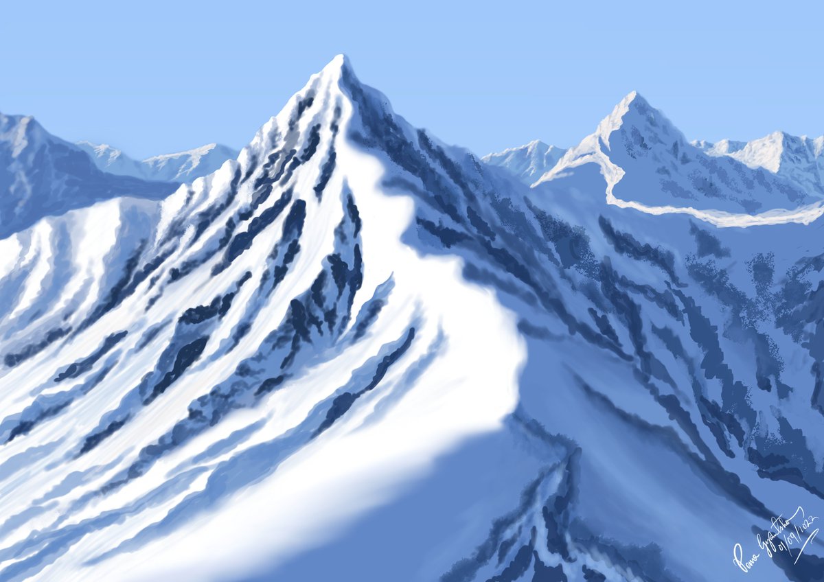 Good morning, #NFT friends!

Here is a close-up painting of a cold snowy mountain to start the day!

#NFTCommunity #NFTartwork #NFTartist