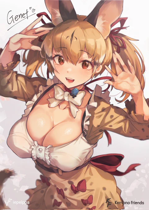 #じぇねあーと #けものフレンズ
たぶんご本人には届かないけどジェネットさんを描いてみました 
