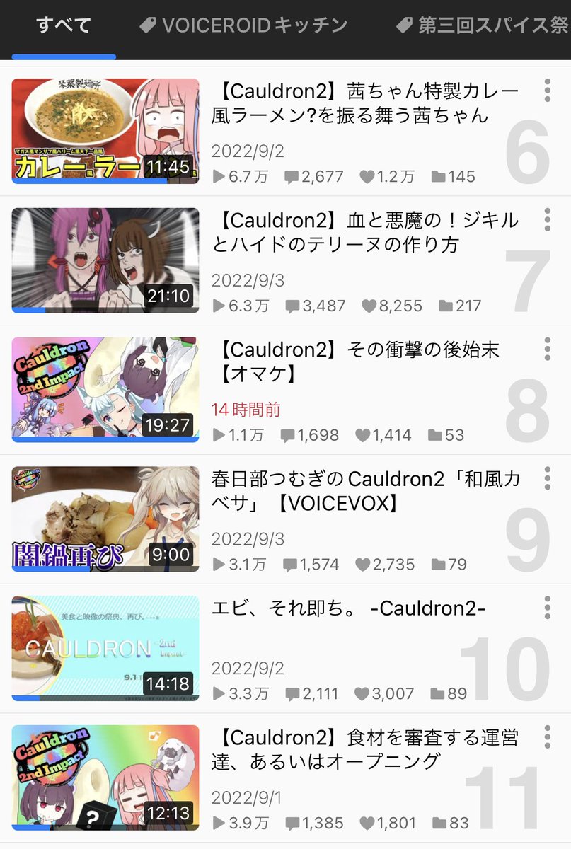 ryonoji2020's tweet photo. 現在ニコニコの料理カテゴリが1位から11位まで #cauldron2 とかいう謎の企画で独占されてますが、本来ならこのジャンルは美味しい料理を作るカテゴリです https://t.co/KYI8SxuTuN