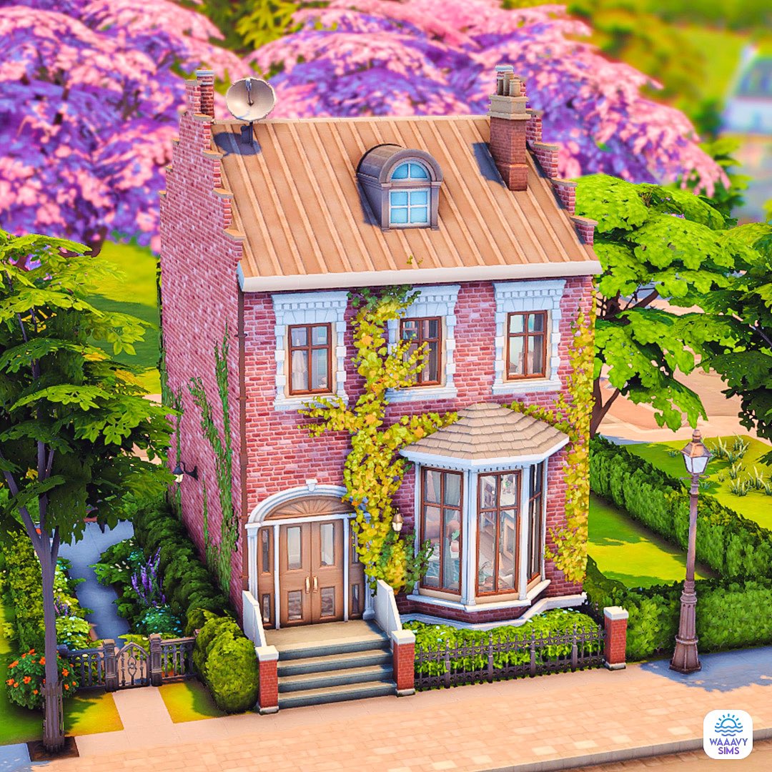 waaavysims's tweet photo. Daytime shot + interiors of my Britechester family home🤗🎓 #TS4 #ShowUsYourBuilds #ArtToBuild🎨 https://t.co/REGEw38Jkw