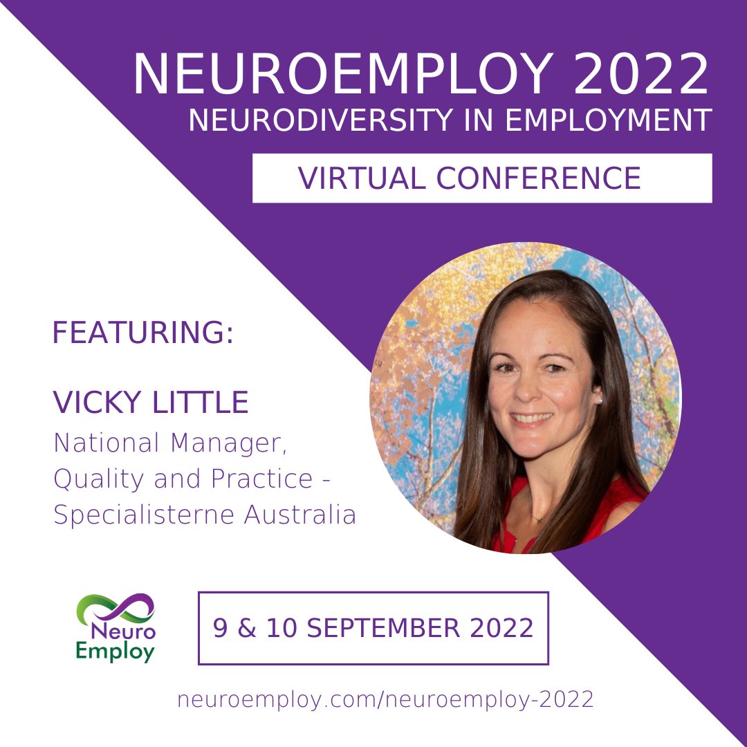 SpectrumWomen's tweet photo. *** THIS WEEK!! ***

NeuroEmploy 2022: Neurodiversity in Employment Virtual 2 Day Conference

Tickets from $35.00

Day 1 – Business &amp; Entrepreneurship
Day 2 – Individuals &amp; Employees

#NeuroEmploy2022 @yennpurkis @XceptionalTech @SpecInAus   https://t.co/SRxweiXwGx https://t.co/zFt1HLDwp4