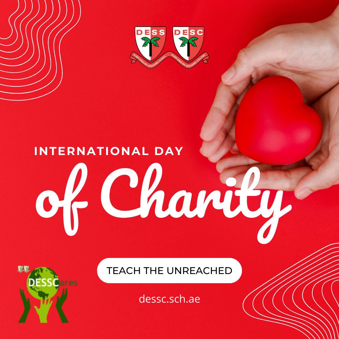 As well as providing outstanding education, DESS creates future citizens that truly care about the world around them. #InternationalDayofCharity #UnitedWorldSchools #DubaiCares #DESSCares