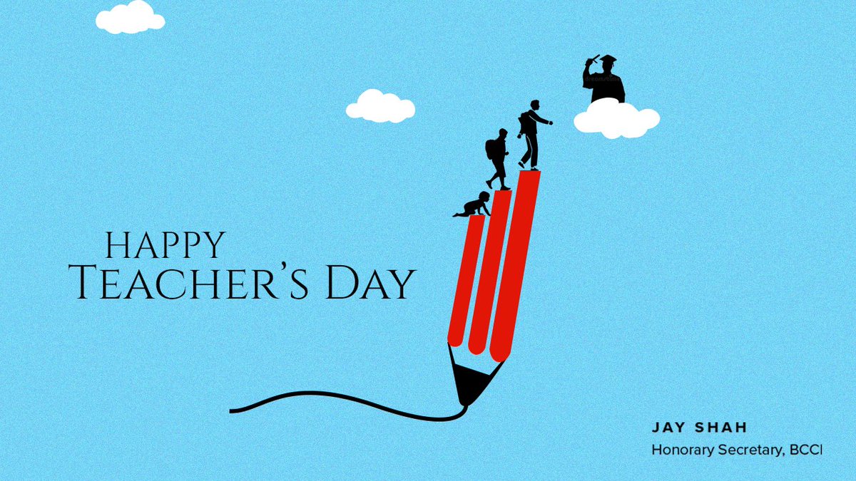 JayShah's tweet photo. Good teachers are the reasons why ordinary students dream to do extraordinary things. Let us all thank our teachers for inspiring us and helping us to achieve our goals. Happy Teachers Day! https://t.co/5OZuazvjV3