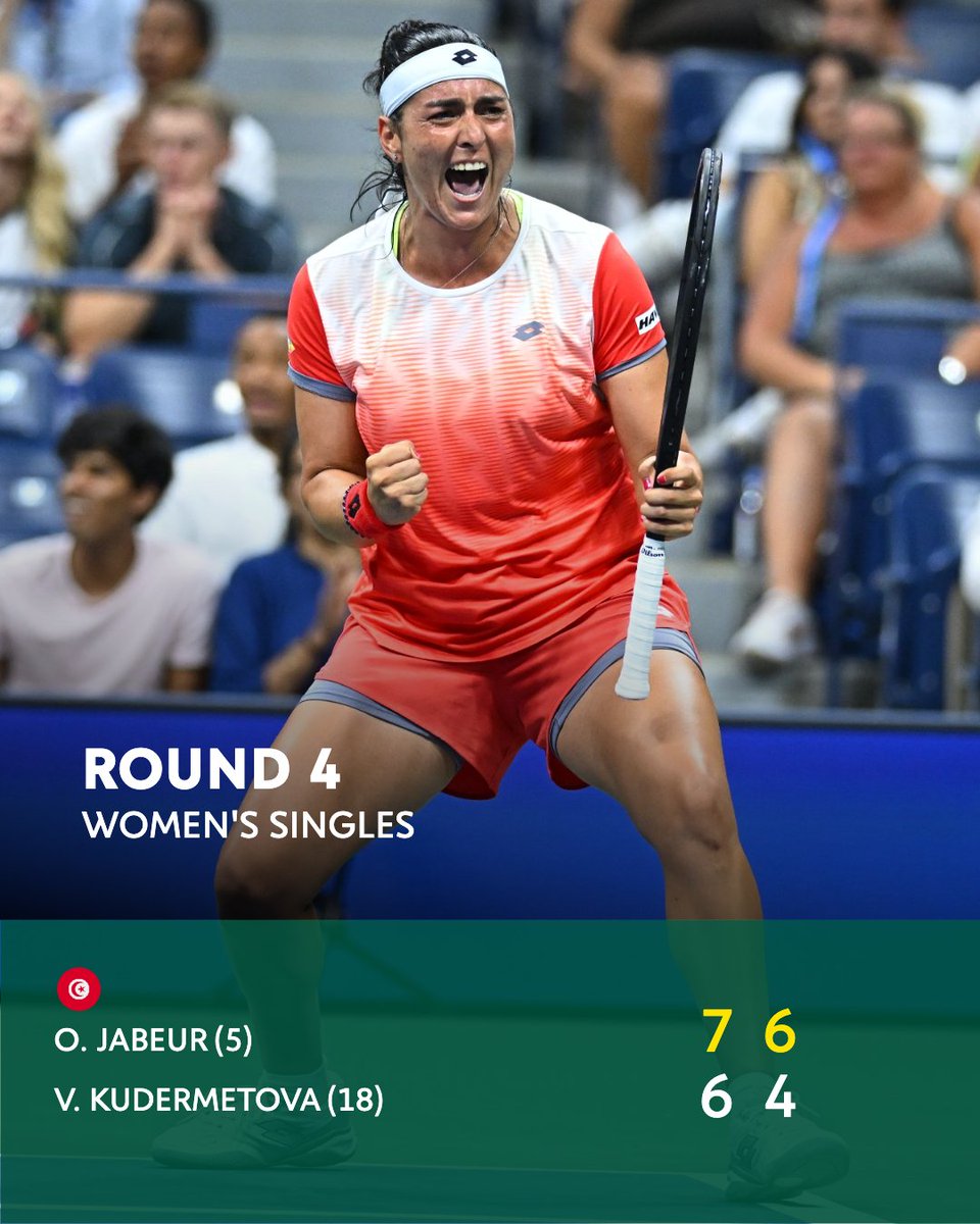 rolandgarros's tweet photo. First QF in NY 💪

#USOpen https://t.co/ms78uHgqim