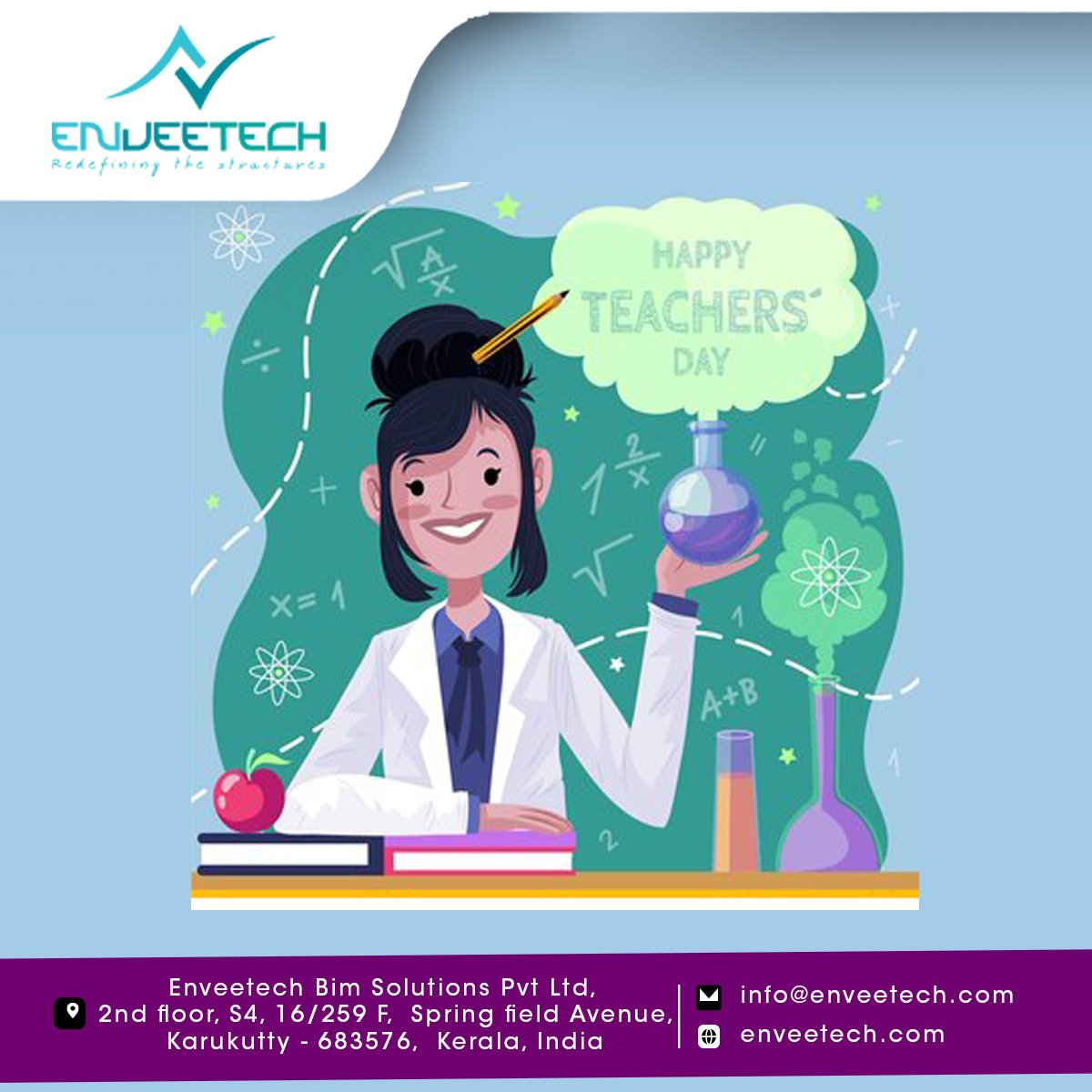 Enveetechinfo's tweet photo. "Thank you for your selfless service to the society. Wishing all the Teachers a very Happy Teachers Day.😍🌟💛

#teachersday #service #enveetech #HappyTeachersDay" https://t.co/VpPGlVTJUp