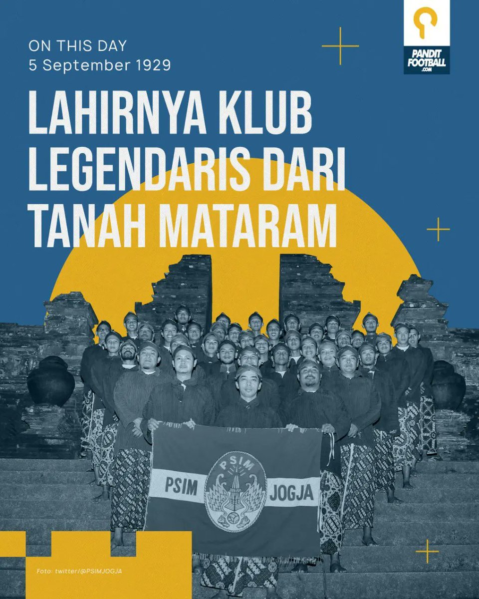 panditfootball's tweet photo. #OTD

Klub legendaris dari tanah Mataram, (Perserikatan Sepakbola Indonesia Mataram) PSIM Jogjakarta @PSIMJOGJA, lahir 5 September 1929. https://t.co/4Dmmmatd38