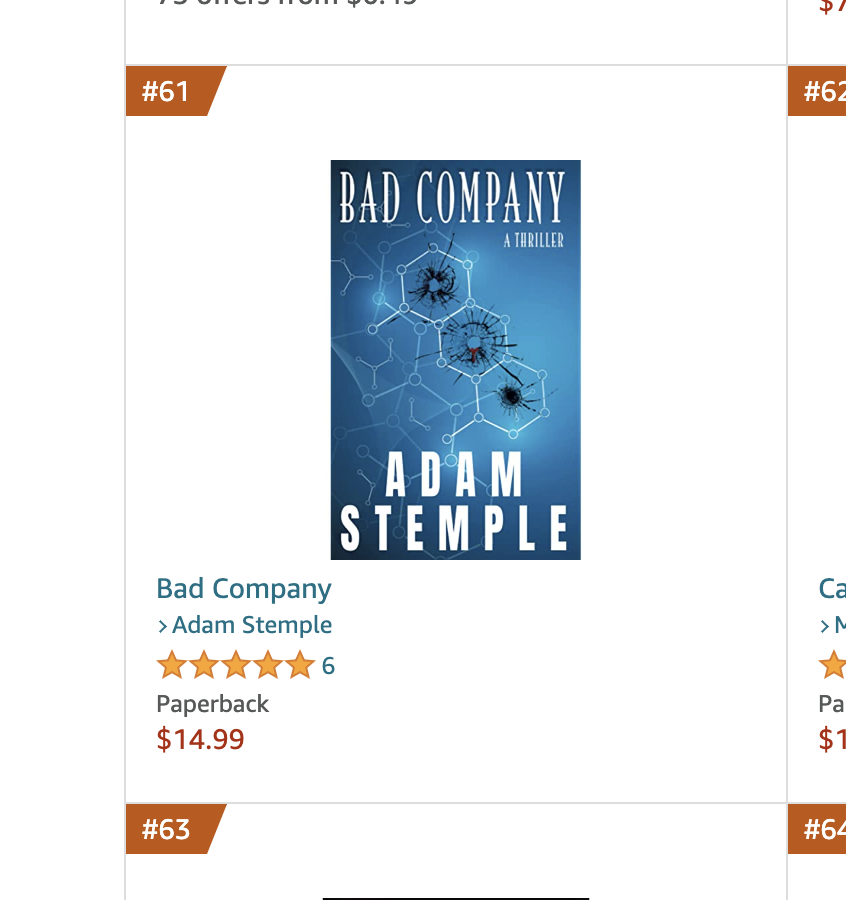 BAD COMPANY cracked the top 100 in bestselling American Horror! 

amzn.to/3er9FPS

 #horror #horrorfan #horrorstories #horrorcommunity #horrorbooks #horrorbookstore #horrorbookslove #horrorbookshelf #horrorbookstack #horrorbookslover  #horrorbooksarethebest