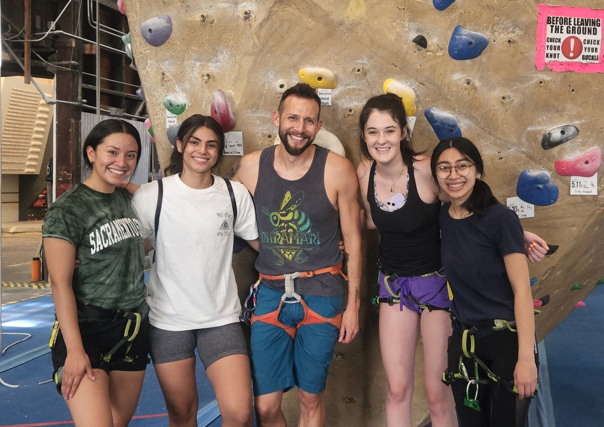 Rock climbing (i.e. team building) with the lab! <a href="/sacstate/">Sacramento State</a> 🧗‍♀️🔬