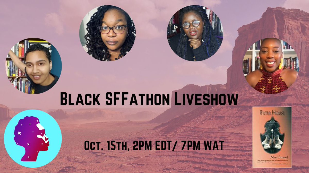 Going live tomorrow with <a href="/LocPressedBooks/">Cotton Candy Garnet 🍬</a>, <a href="/noriathereader/">🌪🌪 Noria the Orogene 🌪🌪</a>, and <a href="/ndamalicampbell/">ONYX Pages is reading: & This is How To Stay Alive</a> to discuss group read Shiomah's Land by Nisi Shawl. Hope you can join us to close out the final Black SFFathon! youtu.be/8szCr0l7i_A