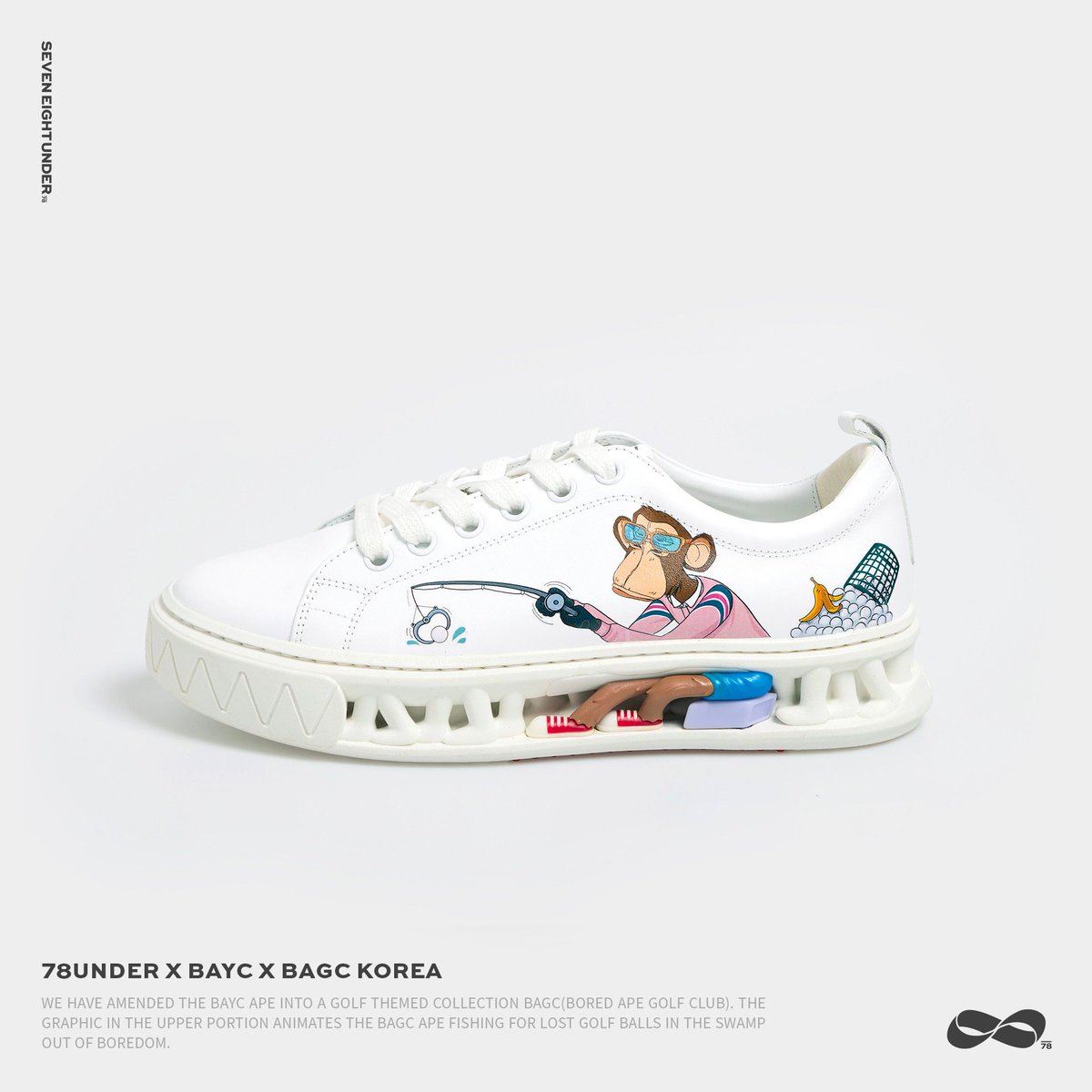 78under's tweet photo. 1/3 ⚒MASTER OF SNEAKERS - 1st PROJECT⚒

[SEVEN EIGHT UNDER X BAYC X BAGC KOREA]
세븐에잇언더는 BAYC X BAGC KOREA NFT가 스니커즈를 통해 디지털 세상을 넘어 현실의 땅을 밟게 하는 작업을 진행하였습니다.

#SEVENEIGHTUNDER #78UNDER #SNEAKERS #NFT #BAGC #BAYC #MAYC #BoredApeYC #ALTAVA https://t.co/QFr6gd4kXL