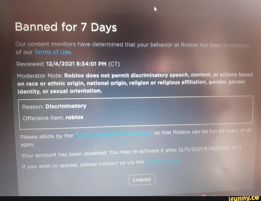 My friend got banned for saying I don't care (in french) : r/ROBLOXBans